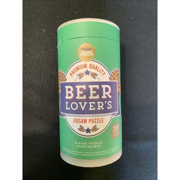 Jigsaw Puzzle 500 Pc Ridley's BEER LOVERS Brewing Process, Different Beer - Picture 1 of 6